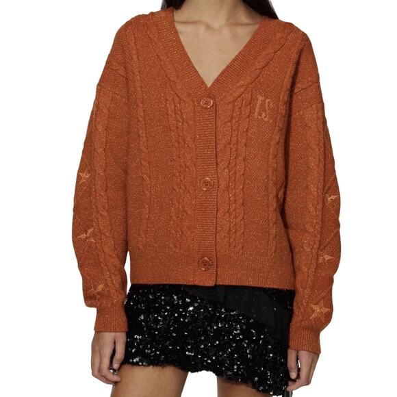 Taylor Swift Life of a Showgirl Glitter Orange Cardigan Box Set sz XS / S NEW - Picture 5 of 5